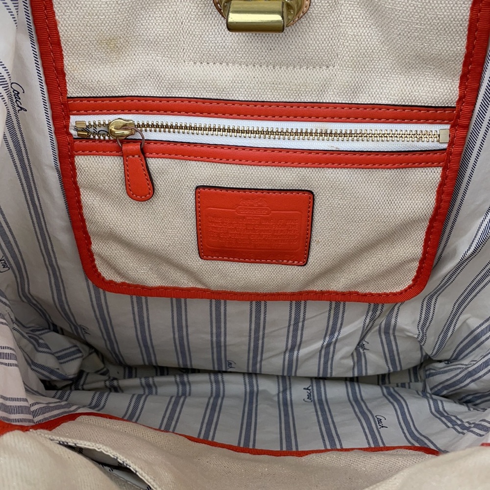 Coach Pierre Le-Tan Umbrella Beach Tote Bag Purse - Picture 9 of 16